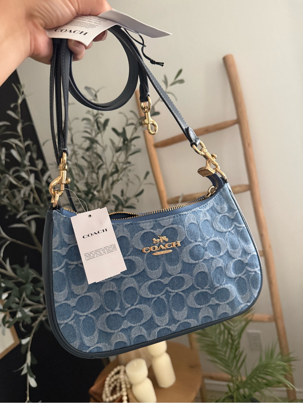 Coach Denim Signature Teri Brand New Original